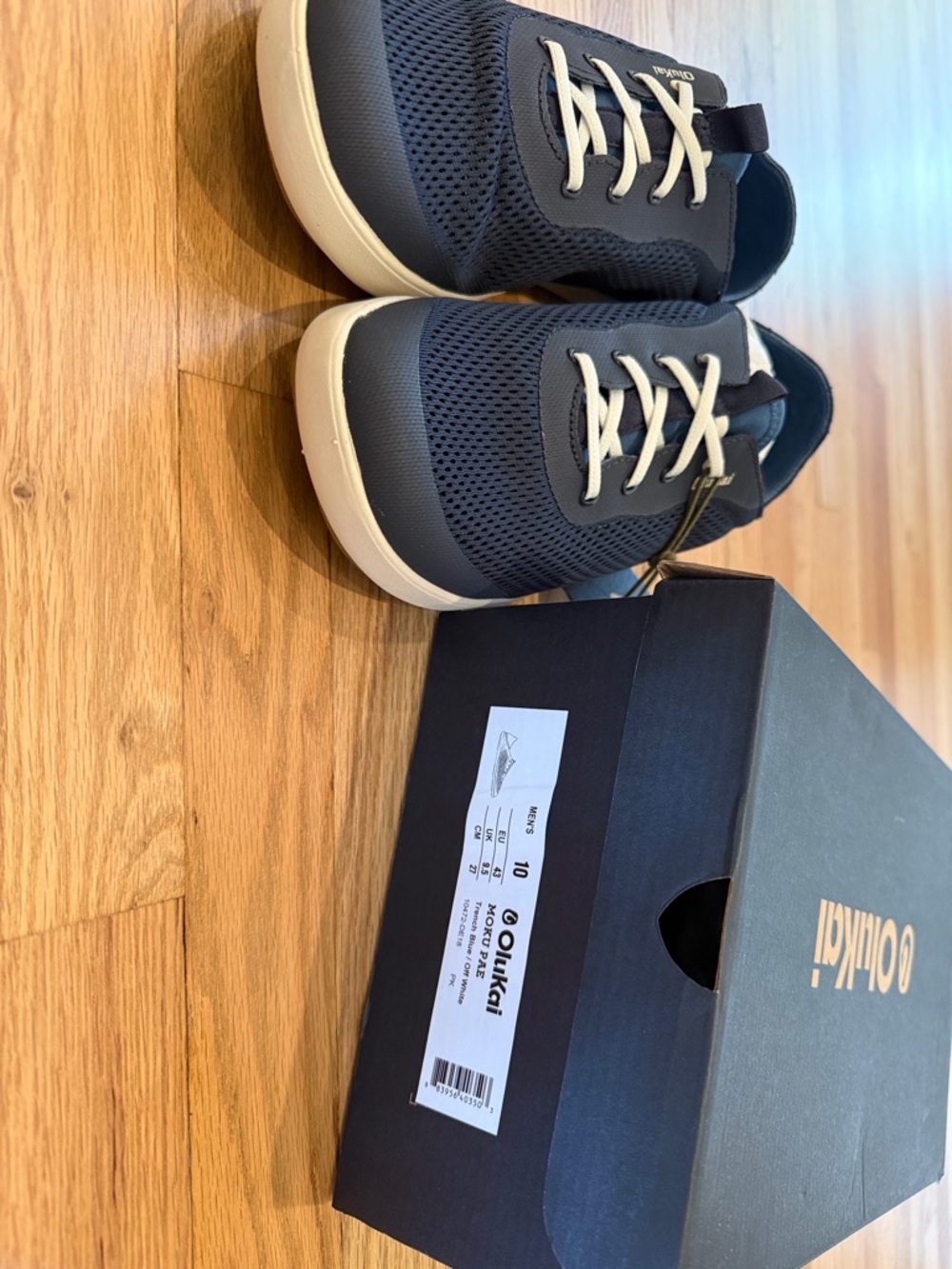 OluKai Navy Mesh Slip-On Loafers with Gum Outsole - Picture 2 of 3
